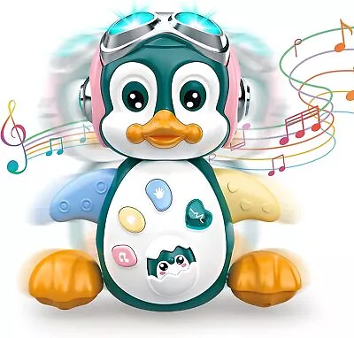 Baby Toys For 1 Year Old Penguin Dancing Crawling With Lights Boy Girl Gifts • £9.99