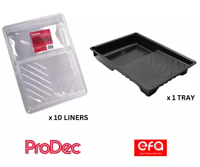Prodec 9  Paint Tray + 10 X Tray Liners 9 Inch Roller Kit Quick Colour Change • £9.75