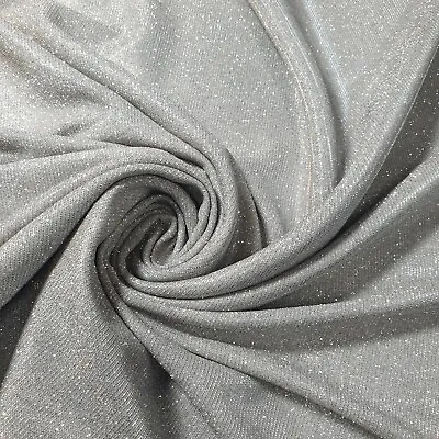 £33.99 • Buy Ivory Sparkly Glitter Stretch Moonlight Fabric Dress Bridal Backdrop 58”