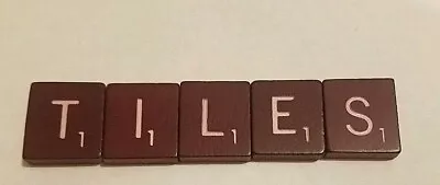 REPLACEMENT LOST SCRABBLE TILES - NATURAL WOOD MAROON Red • $2.10