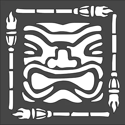 1- 8x8 Inch Stencil (VC-99') Tiki Torches Totem • $8.50