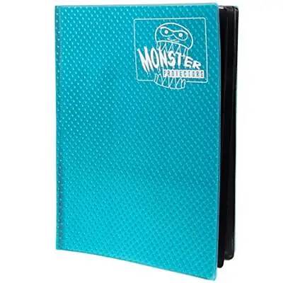 Monster Binder - 9 Pocket Trading Card Album - Holofoil Aqua Blue- Holds 360 • $28.64