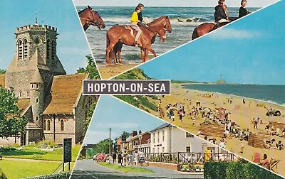 Postcard - Hopton-on-Sea - 4 Views • £2.75