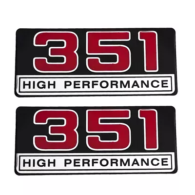 2X 5.8 Liter 351 High Performance Engine Emblem Badge Resin Logo Red Black  • $16.99