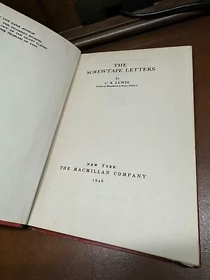 THE SCREWTAPE LETTERS BY C. S. LEWIS 1948 Early Print Hardcover • $19.99
