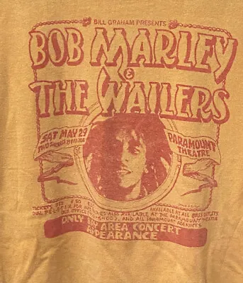 Vintage Bob Marley & The Wailers Paramount Theatre Concert May 29 1976 Tshirt • $349