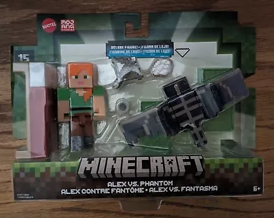 Minecraft 15th Anniversary Build-a-Portal Figure 2-Pack: ALEX VS. PHANTOM • $30