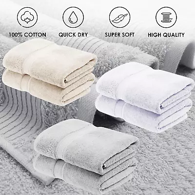 2X Extra Large Jumbo Bath Sheets 100% Premium Egyptian Cotton Soft Towel 600 GSM • £9.40