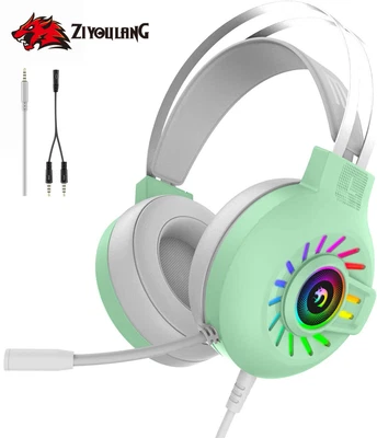 $32.99 • Buy 3.5mm Stereo Wired Gaming Headset With RGB Backlight Noise Cancelling For PC Ps4