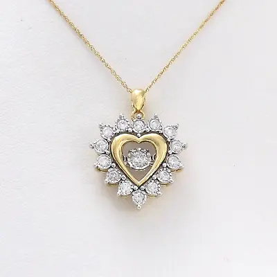 $899 • Buy Zales 10k Gold Unstoppable Love Diamond Heart Pendant Necklace Box 18in New