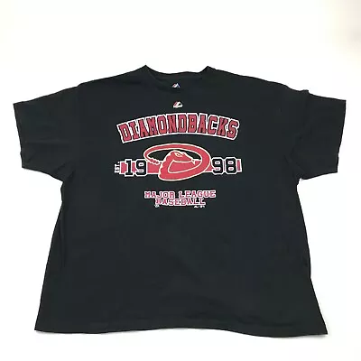 Arizona Diamondbacks Shirt Size 2XL XXL Black Tee Adult MLB Baseball Majestic • $15.02