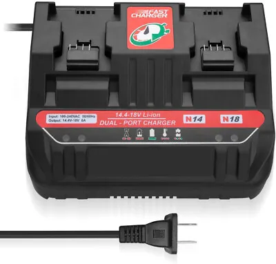Dual Rapid Charger For Milwaukee M18 Battery 48-11-1828/48-11-1850/48-11-1852 • $36.19