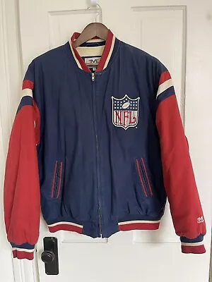 Vintage NFL Varsity Jacket Mens XL Blue MIRAGE Football 90s Rare • $69.95