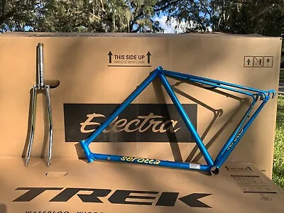 Vintage Serotta Lugged Steel Road Bike Frame Frameset 55cm M Blue Patina • $239.99