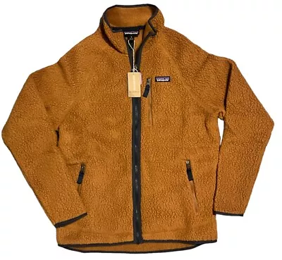 Patagonia Men's Sz Small Retro Pile Polyester Fleece Zip-up Jacket Bear Brown • $79.99