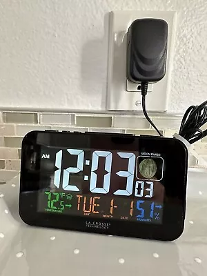 La Crosse Technology 617-1485B Atomic Color Alarm Clock USB Charging Port -... • $16
