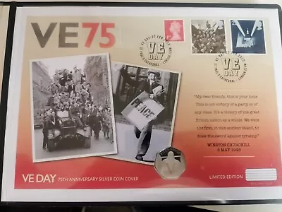 The 75th Anniversary Of VE Day Silver Coin Cover • £35