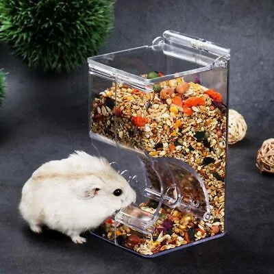 1Pc Clear Hamster Food Bowl/Feeder/Dispensers Small Animal Automatic Feeders • £7.66