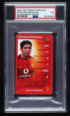 2003 Top Trumps Specials Manchester United Cristiano Ronaldo PSA 7 • $112.92