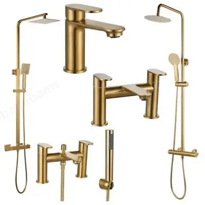 £39.95 • Buy Brushed Brass Albury Taps Bathroom Range Mono Bath Showers UK Stock Modern 