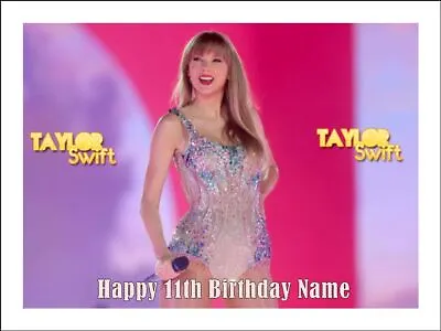 Music Taylor Swift Cake Topper Edible Icing Birthday Swiftie Cake Decoration • $11.06