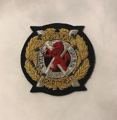 London Scottish Regiment Blazer Badge Military Wire Embroidered Pocket Badges • £14