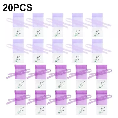 Delicate Lavender Sachets 20 Pcs Cloth Bags For Moth Control In Clothing • £9.14