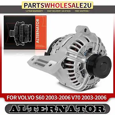 Alternator For Volvo S60 S80 V70 XC90 L5 2.4L 2.5L 160 Amp 12 Volt CCW 6-Groove • $140.99