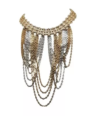 Vintage 1970s Signed Napier Runway Statement Couture Festoon Necklace • $175