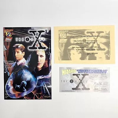 Wizard Presents: The X-Files #1/2 1996 Topps Comic Signed With Coa • $33.47