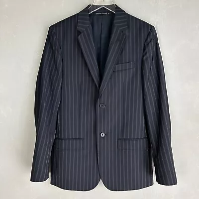 Club Monaco Men's Size 36 Blazer Navy Blue Pinstripe Single Breasted 100% Wool • $39.99