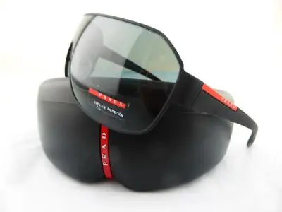 $219 • Buy PRADA SPORT Sunglasses 52QS DG01A1 - Black Metal - Grey Classis Shield Lens
