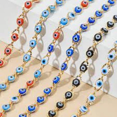 $9.99 • Buy 18k Gold Plated Evil Eye Bracelet Protection Good Luck Brace