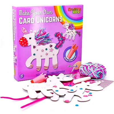 £6.95 • Buy Make Your Own Card Unicorns Kids Girls Craft Set Kit Childrens Creative Activity