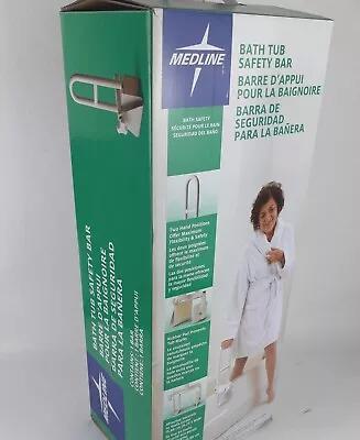 Medline White Clamp On Bath Tub Safety Bar Handle - New In Box • $25.49