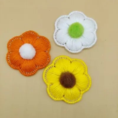 Vintage Handmade  Fridge Magnets 70’s Flowers Yarn • $14.99