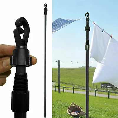 Extending Clothes Prop Washing Line Galvanized Support Pole Heavy Duty Home 2.4m • £16.95