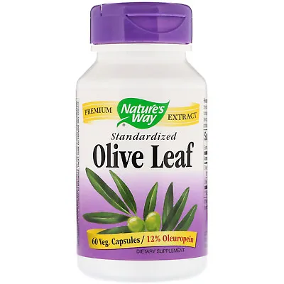 Olive Leaf Extract Capsules By Nature's Way Standardised & Vegetarian - 60 • £23.99
