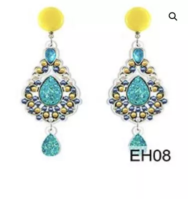 Diamond Craft Earrings—Turquoise Chandelier • £6.47