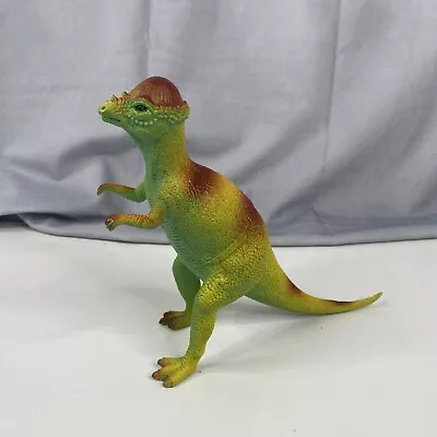 Rare Vintage 6.5  Pachycephalosaurus Dinosaur Green Plastic Figure Toy • $14.99