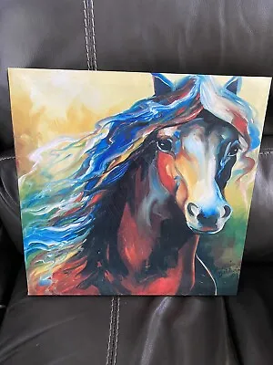 Marcia Baldwin Canvas Art Horse 15x15 New With Tags • $24.50