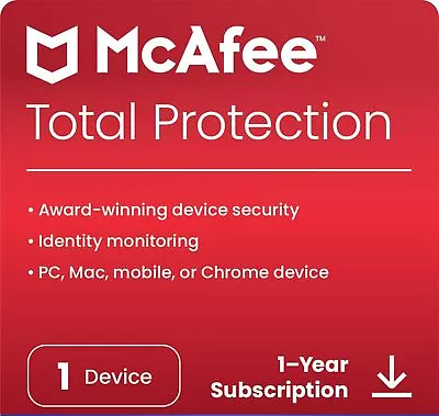 McAfee Total Protection 2024 | Antivirus Internet Security Software | Download • $9.99