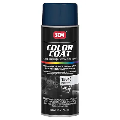 SEM COLOR COAT PACIFIC BLUE Vinyl Spray Auto Paint 12 Oz. SEM 15643 • $17.99