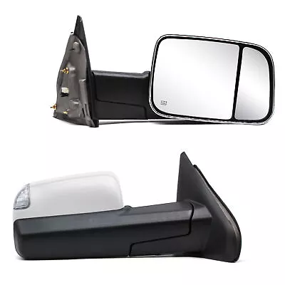 Towing Mirrors For 2004-08 Dodge Ram 3500 Power Heated Turn Signal Light Chrome • $138.67