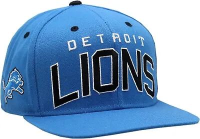 Vintage Detroit Lions Snapback Hat Arched Logo Flat Bill • $34.99