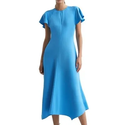 NEW Reiss Womens Eleni Cap Sleeve Midi Dress Size 6 • $104.30