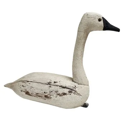 Large F&S Swan Decoy Goose Collectible 23  Wooden Rustic Farmhouse Decoy READ • $349.99