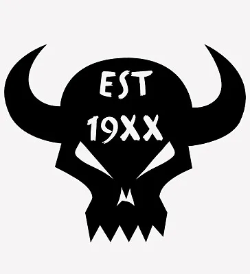 Est 19xx - Machine Gun Kelly - Skull & Horns - Vinyl Decal Sticker • $5.20