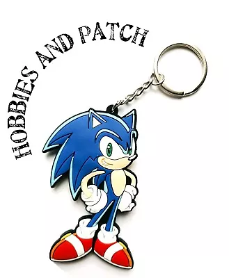 Sonic The Hedgehog Rubber Porcupine Blue Gadget Keychain Keychain • £4.63