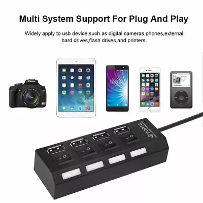 USB 3.0 Multi HUB Charging 4 Port Adapter High Speed Expansion For Macbook Pro • $17.49